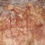 An Aboriginal rock painting in Kakadu National Park of an early European ship.