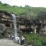 Ellora Caves with waterfall