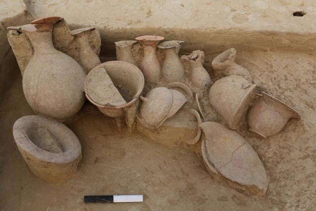 Pots discovered in Harappan house