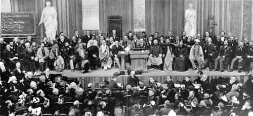  Vivekananda on the platform at the Parliament of Religions, September 1893