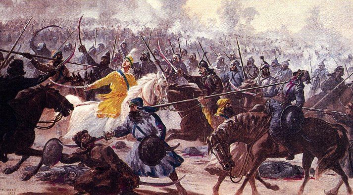 Battle between Sikhs and Mughals