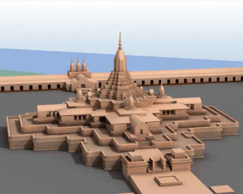 A Model of Somapura Mahavihara by Mohammed Ali Naqi. -Image Source