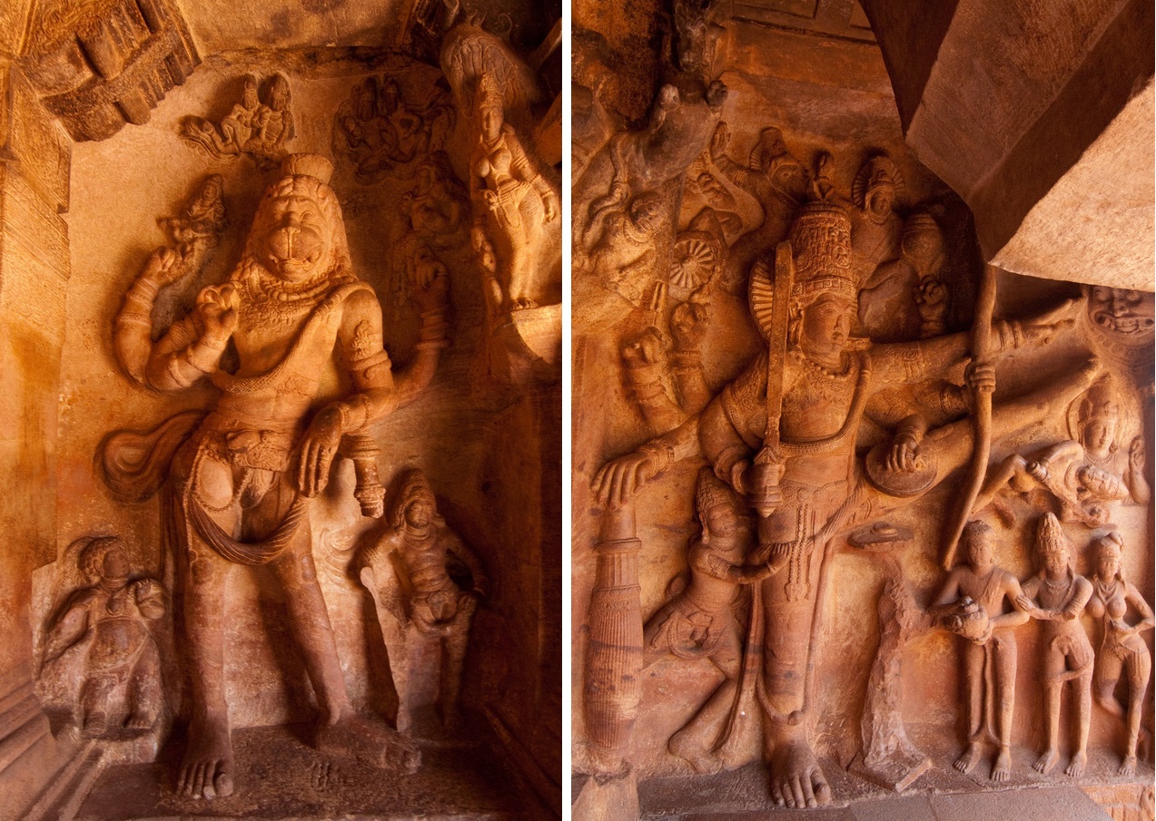 Badami Caves Carings