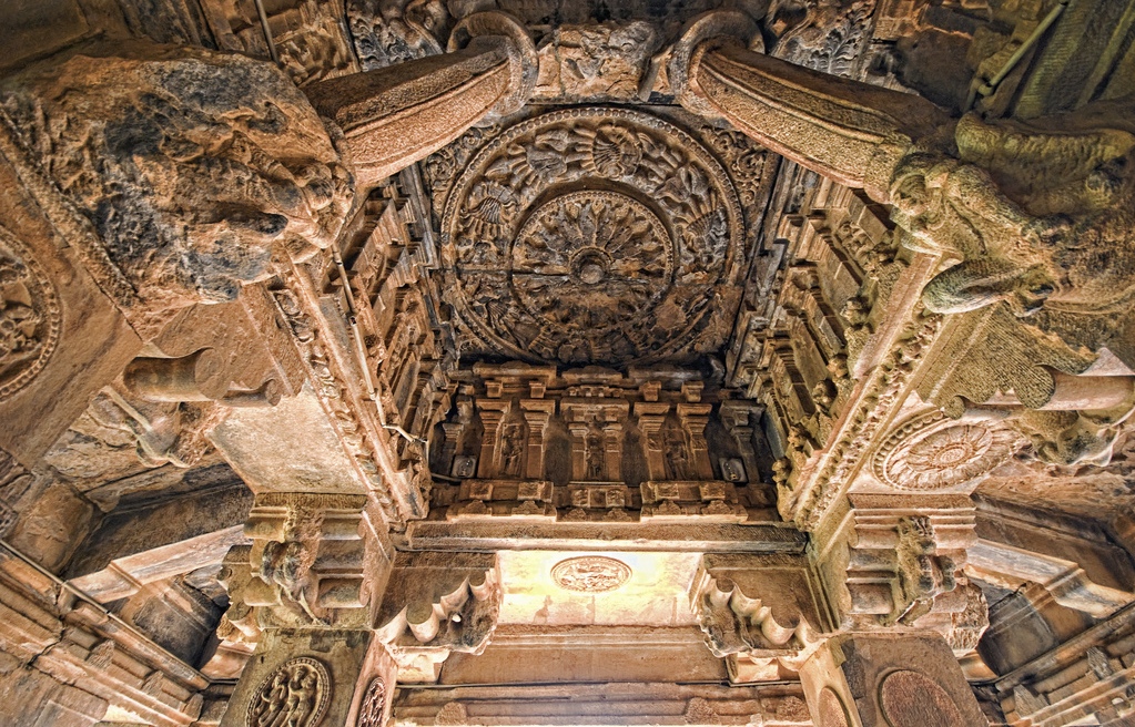 Badami caves Carvings