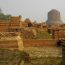Ancient Buddhist monasteries near Dhamekh Stupa Monument Site, Sarnath