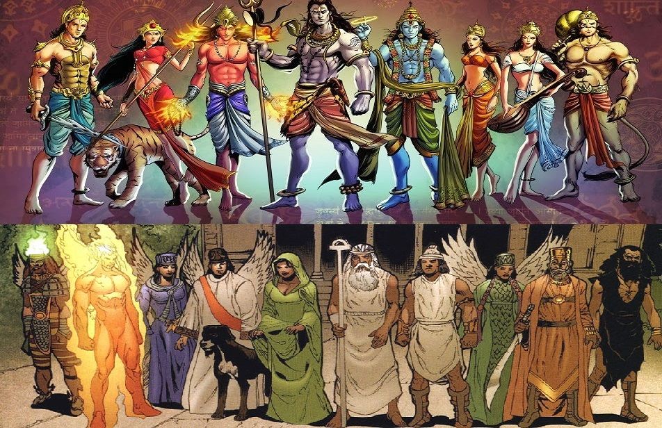 Deva vs Asura (Hindu Gods vs yazats of Persia)