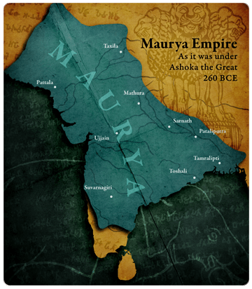 Maurya Empire Map 