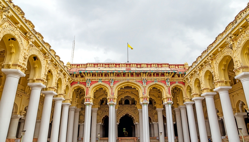 Thirumalai Nayakkar Mahal palace in Madurai, Tamil Nadu, India