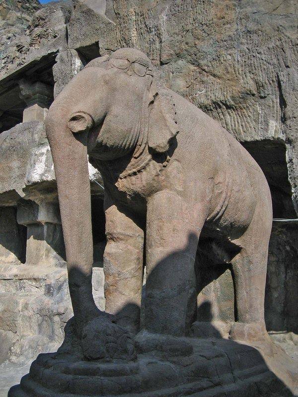 Elephant at the Kailasa Temple