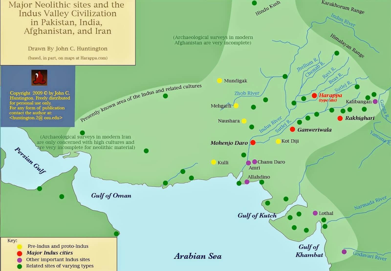 map of indus civilization
