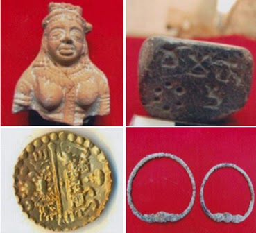 Some of the artifacts recovered at the site