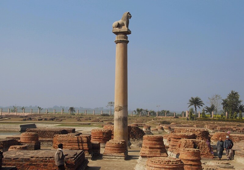 Ashokan pillar capital at Vaishali, Bihar, India